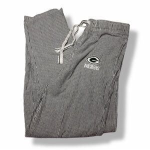 Green Bay Packers Lounge Pajama Pants Reebok NFL Team Apparel Striped Size Small